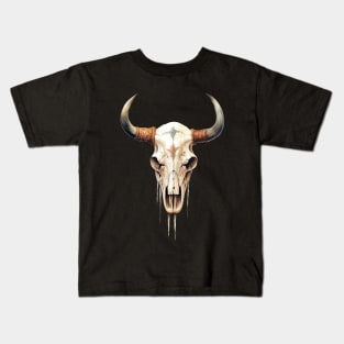 Texas Longhorn Skull Kids T-Shirt